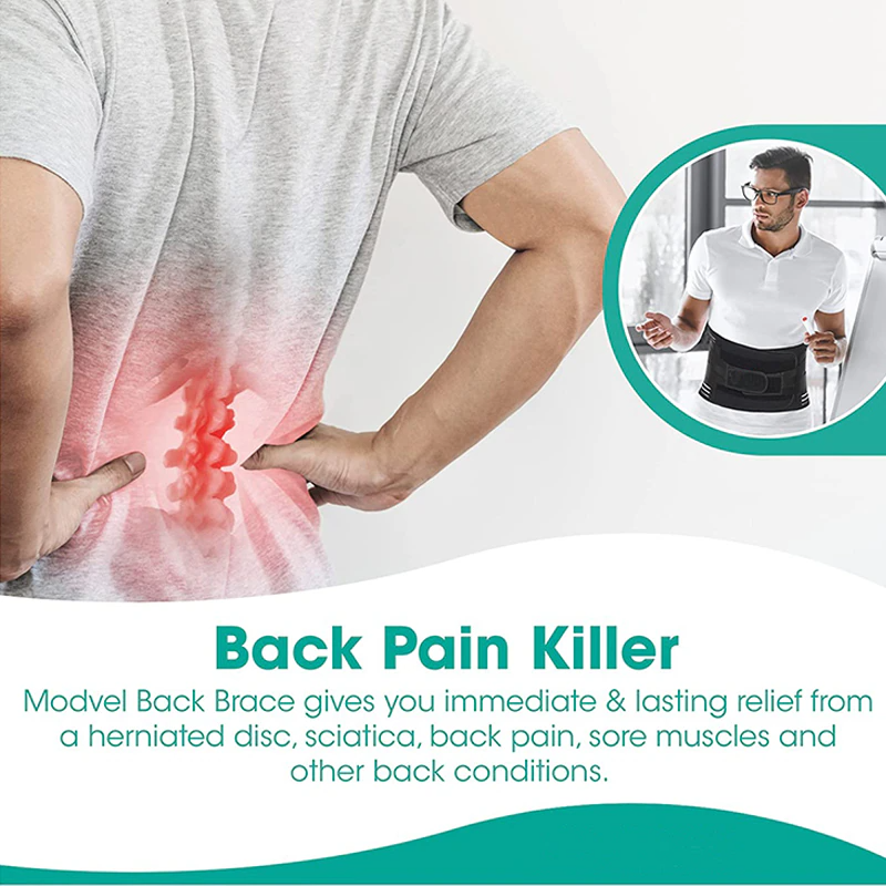 Lower Back Support Belt - Relieves lumbar strain from long sitting hours