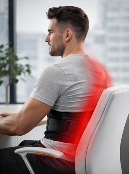 Lower Back Support Belt - Relieves lumbar strain from long sitting hours