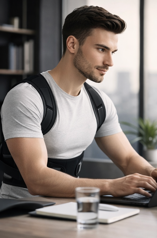 ErgoPosture Brace - Full upper back support - Best for Posture correction